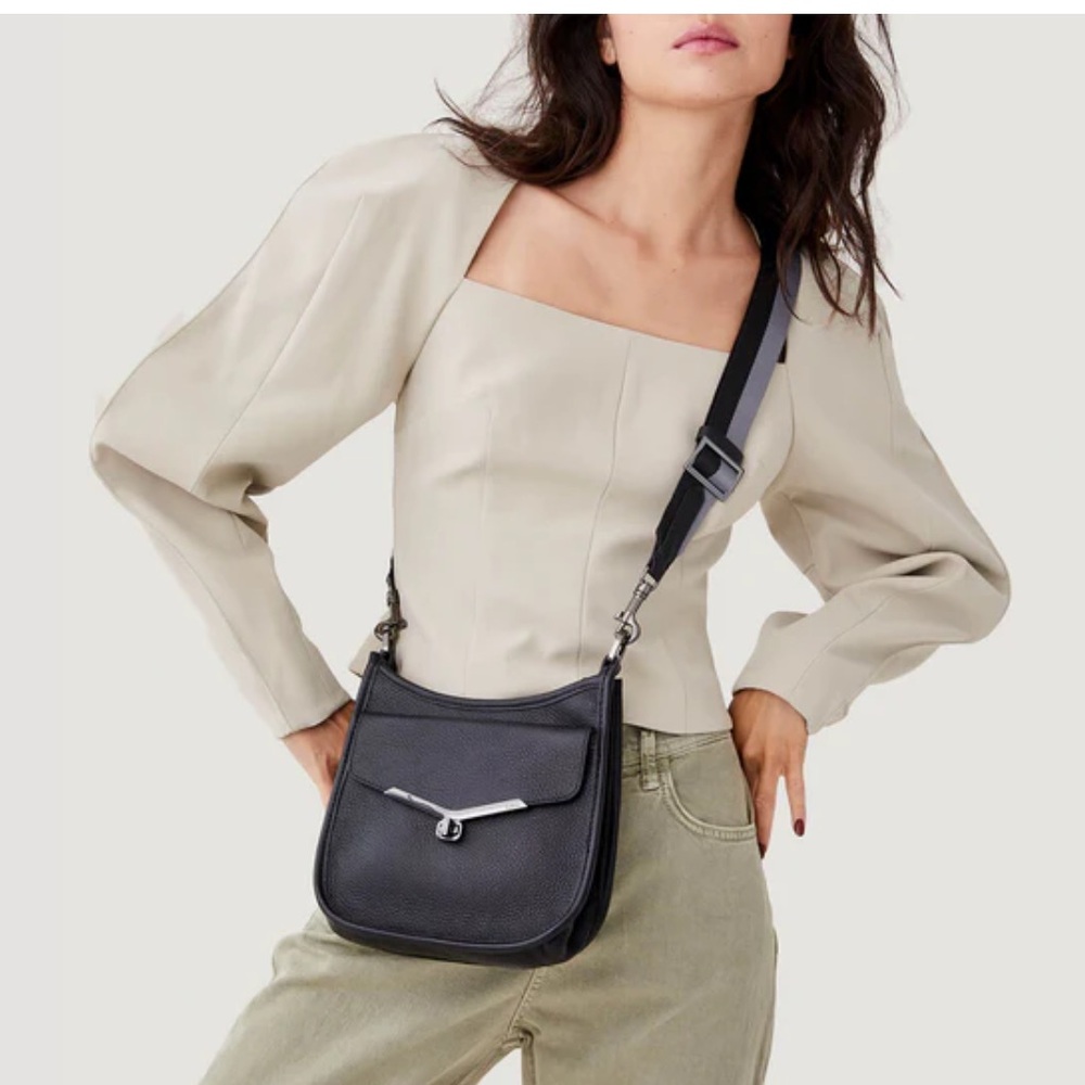 Botkier Valentina Small Hobo in Black and Gunmetal - Picture 5 of 5